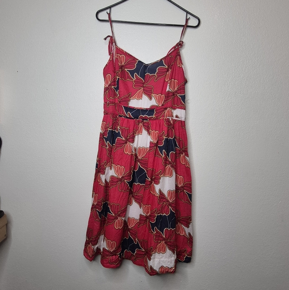 Ann Taylor Red and Black Floral Kids Dress